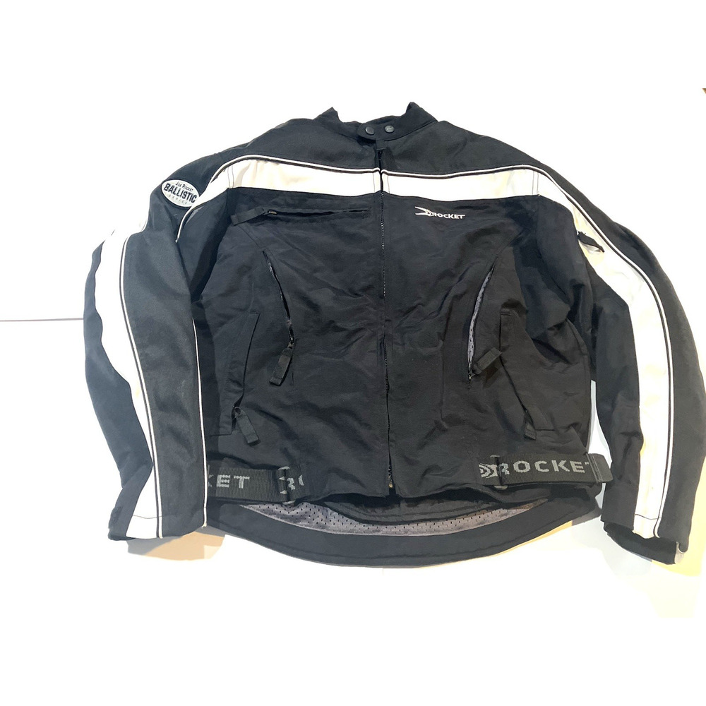 Joe Rocket Ballistic Series Motorcycle Jacket Black Coat Mens Size L Padded